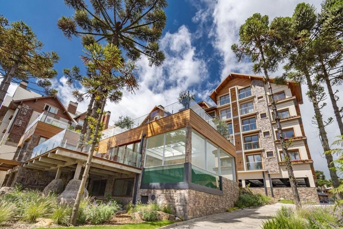 Rosa Edificio Bellagio Canela Com Infraestrutura Completa Exterior foto